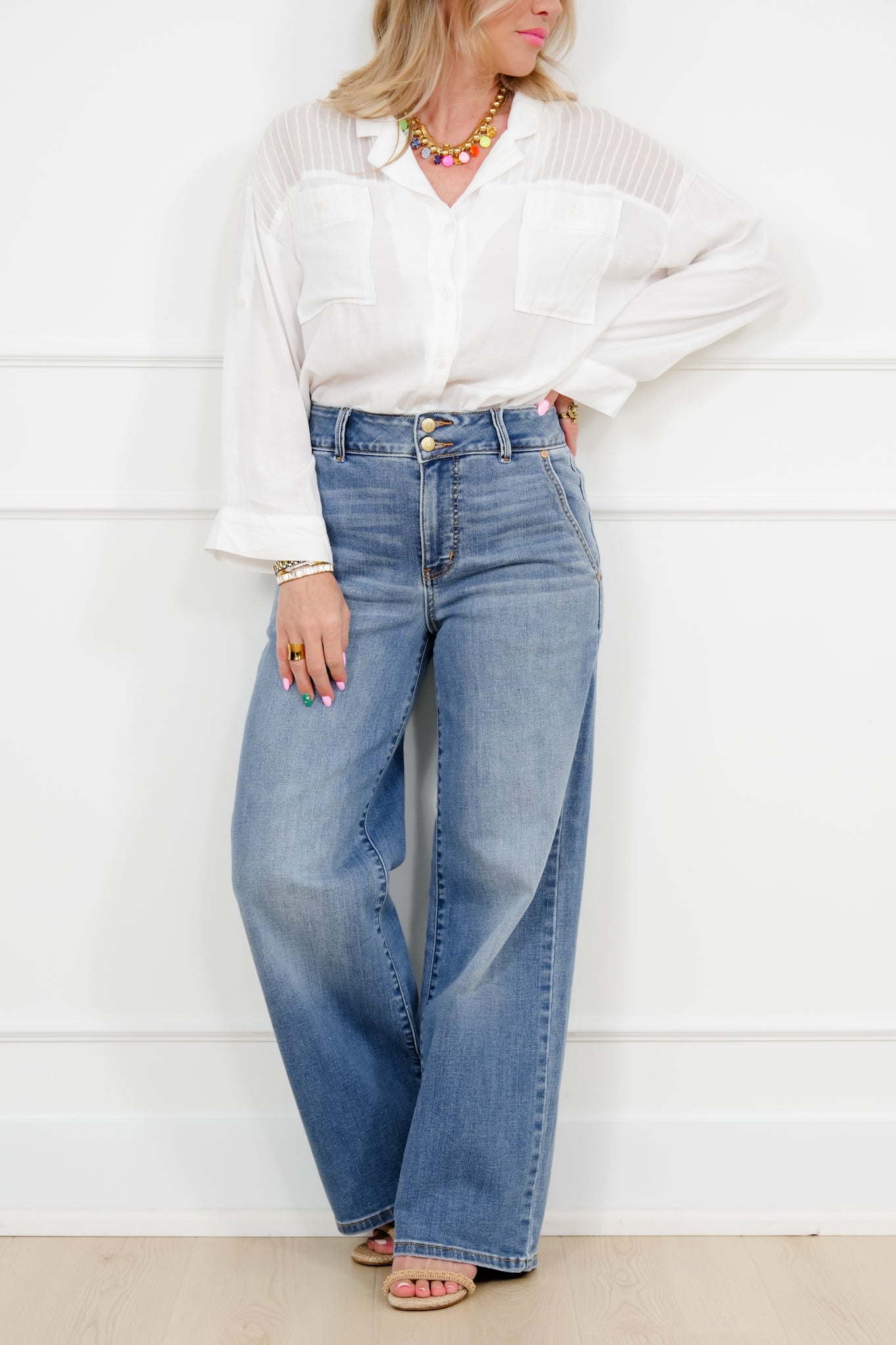 Judy Blue High Rise Medium Wash Multiple Inseam Column Jeans with