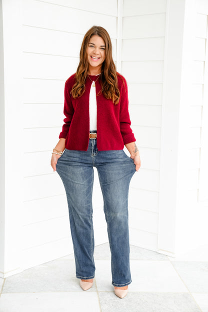 Mica High Rise Medium Wash Loose Fit Straight Leg Jeans