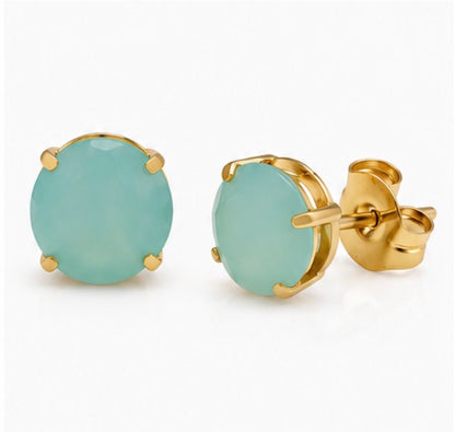 TOVA Basics Studs Gold Tone Crystal Earring