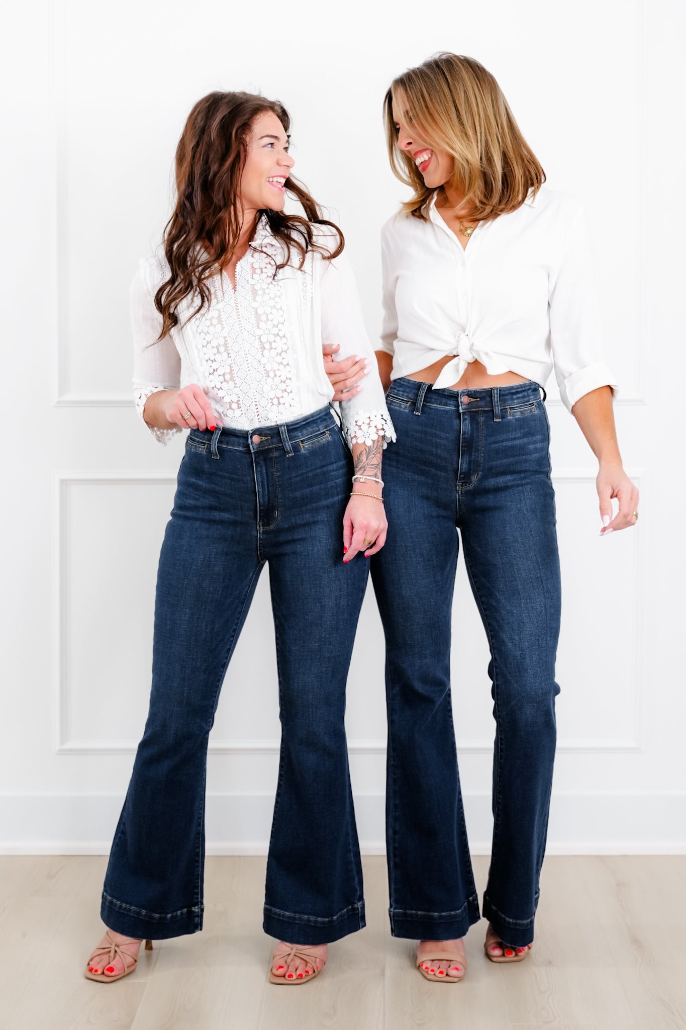 Judy Blue "The Sadie" Multi Inseam High Rise Dark Wash Trouser Flare Jeans