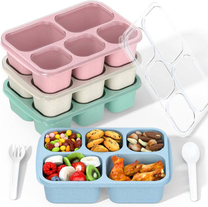 Five Compartment Meal Snack Containers Set