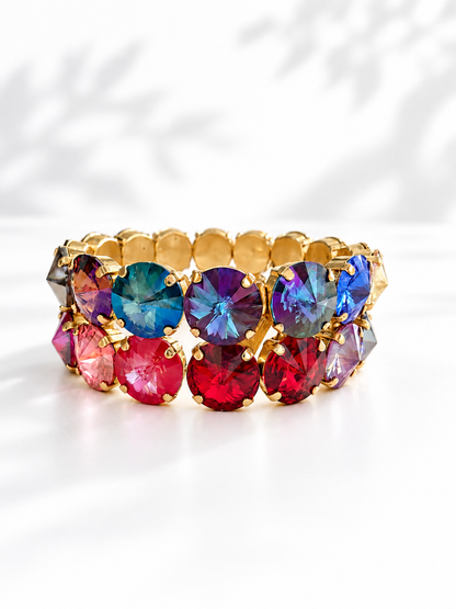 TOVA Olivia Mega 2 Strand Stretch Bracelet In Bohemian Crush