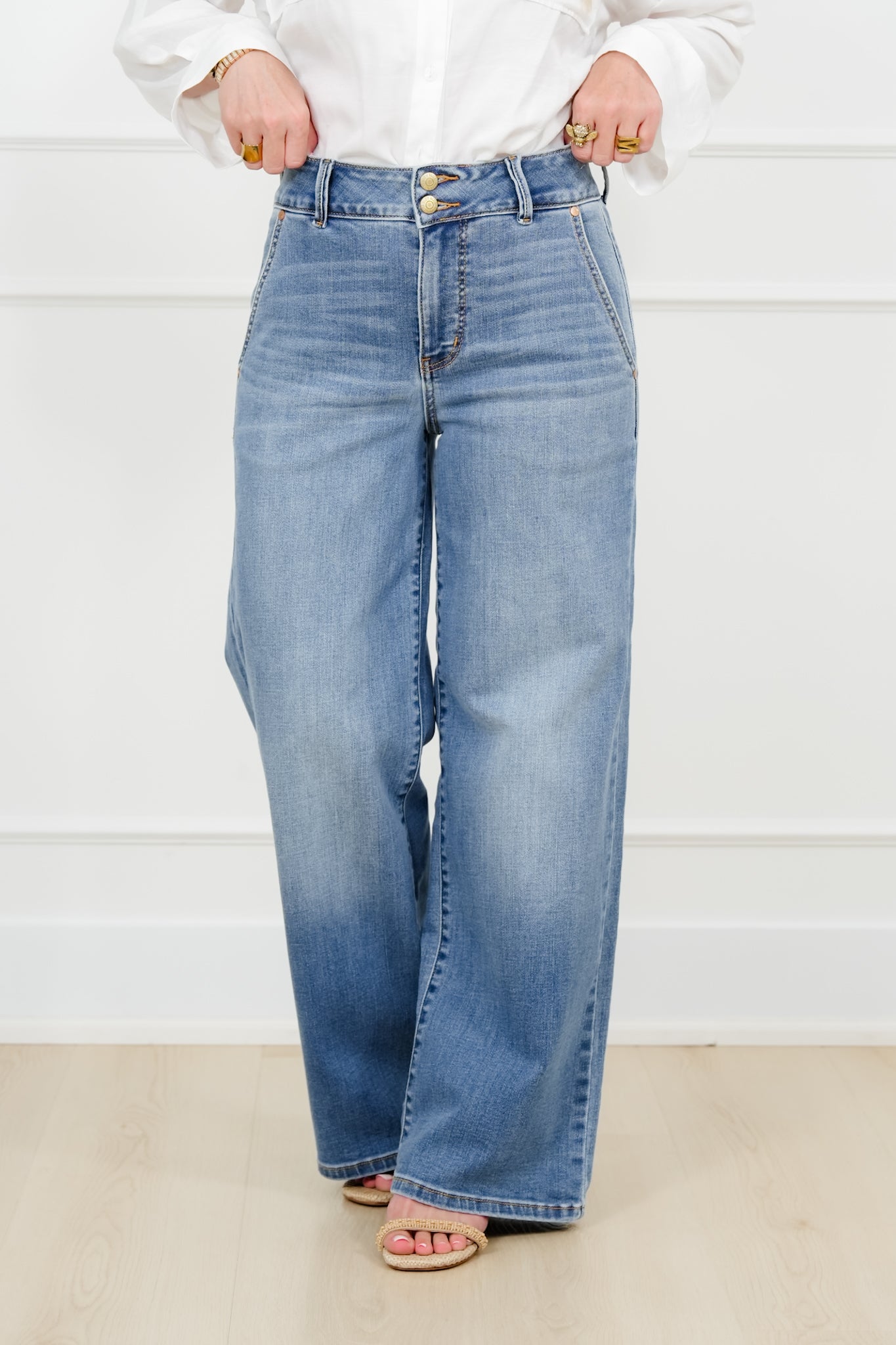 Judy Blue High Rise Medium Wash Multiple Inseam Column Jeans with