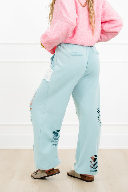 POL Distressed Elastic Waistband Jogger Pants