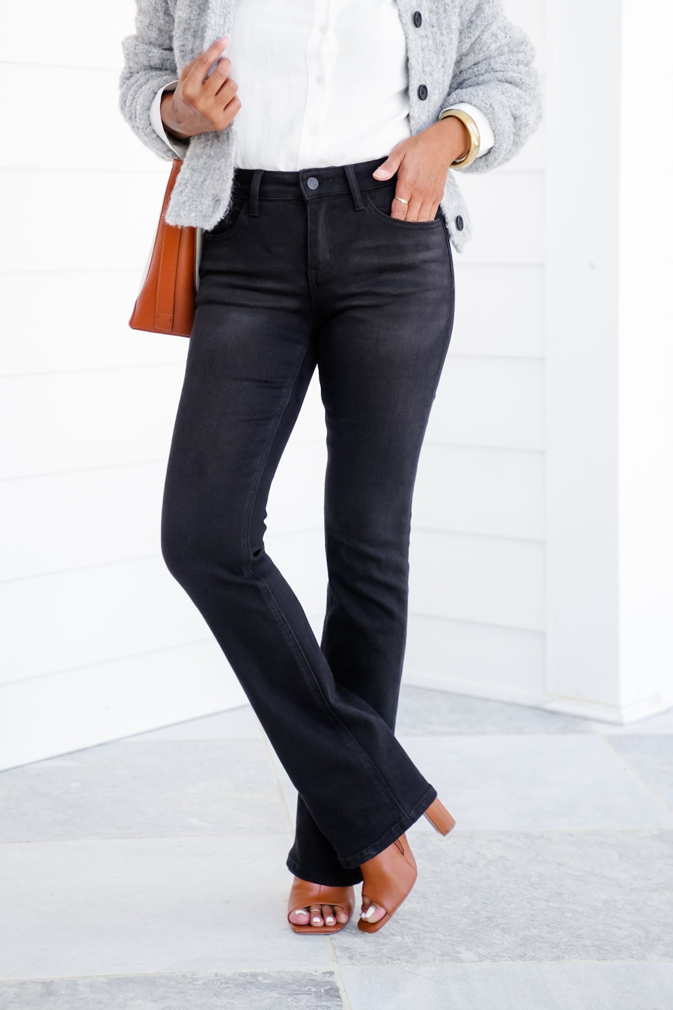 Lovervet Mid Rise Black Bootcut Jeans