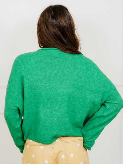 Solid Long Sleeve Button Down Cardigan