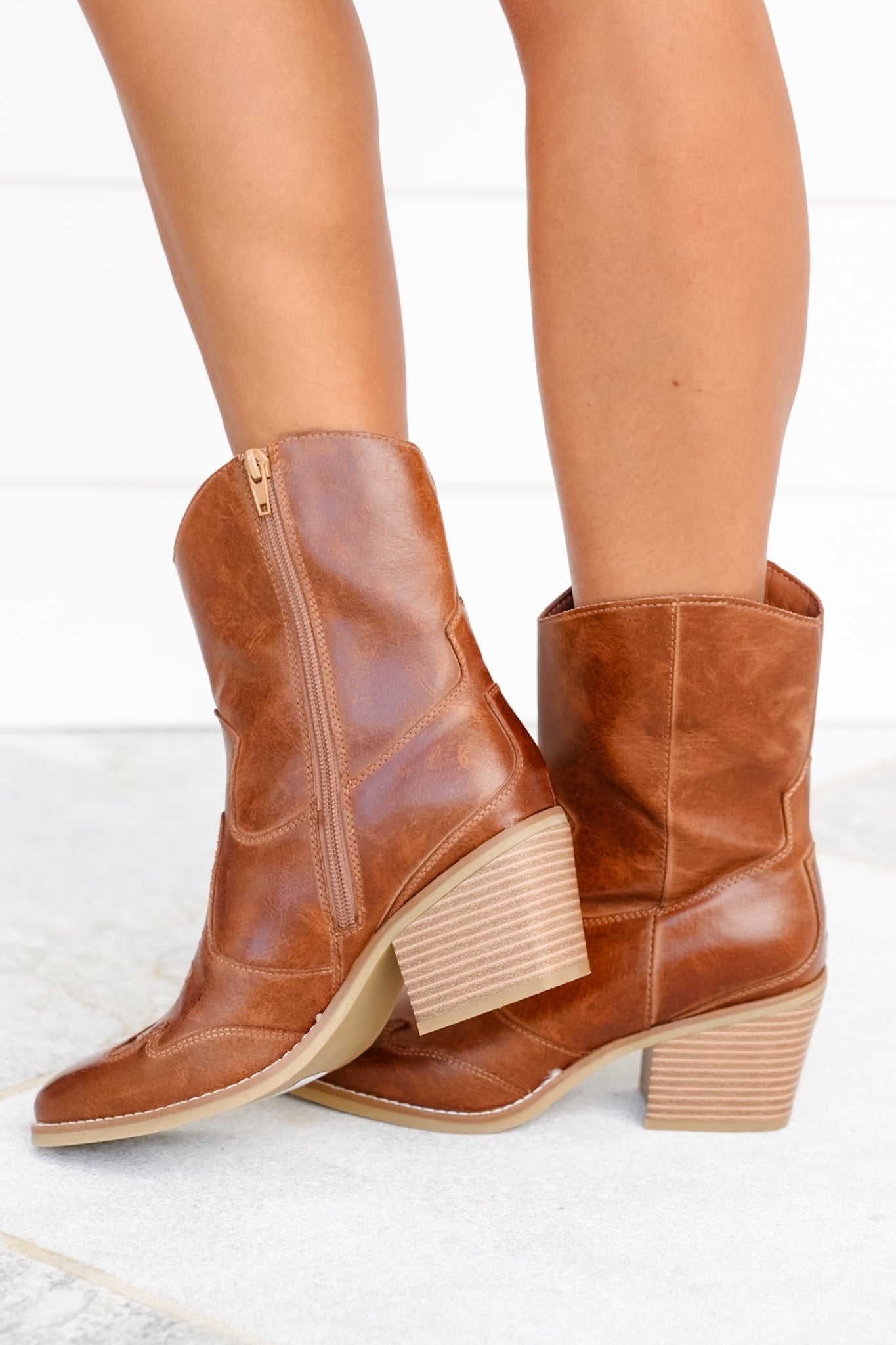 MIA Western Cowboy Boot with Block Heel