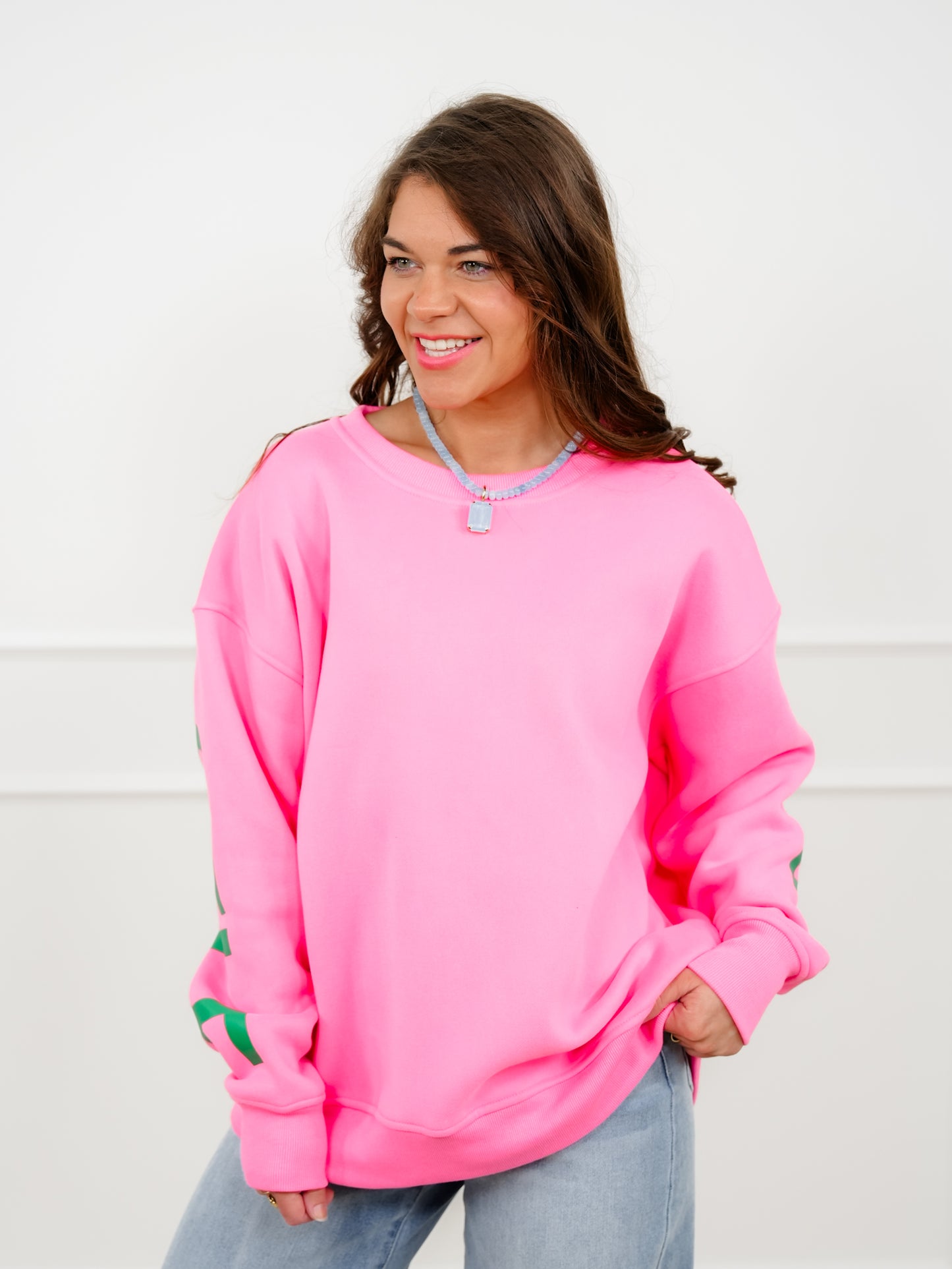 Plus/Reg Pink Long Sleeve "Be Yourself Love Yourself" Sweatshirt