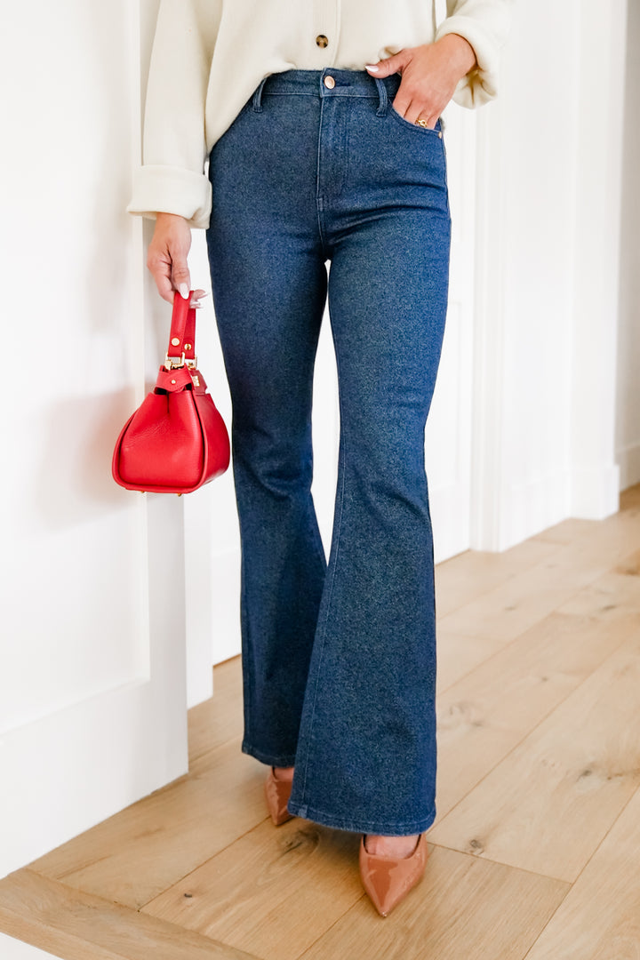 Judy Blue High Rise Dark Wash Sparkle Flare Jeans