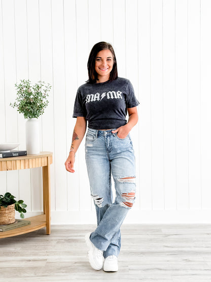 Judy Blue Cruel Summer High Rise Rigid 90s Destroyed Straight Leg Jeans