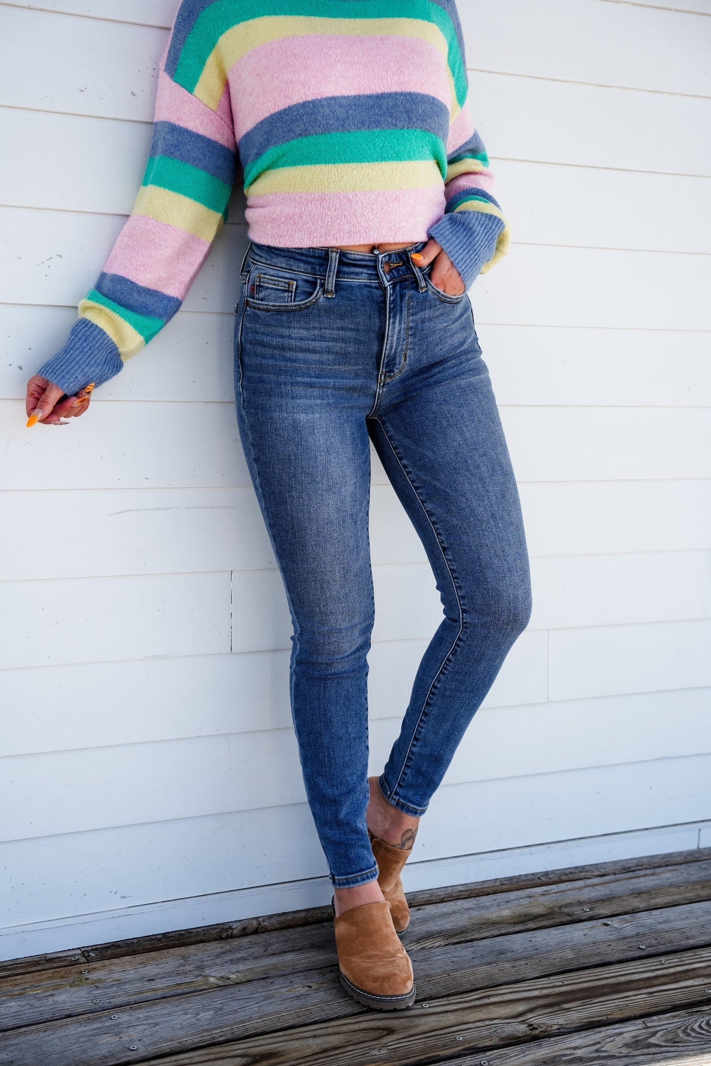 Judy Blue Baby It's Cold Outside Classic Thermal Skinny Jeans