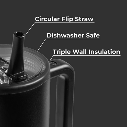 Black HydroJug 40 oz Traveler Tumbler