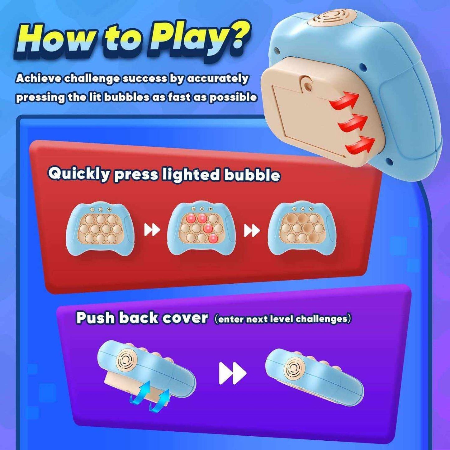 Handheld Memory Pop It Game