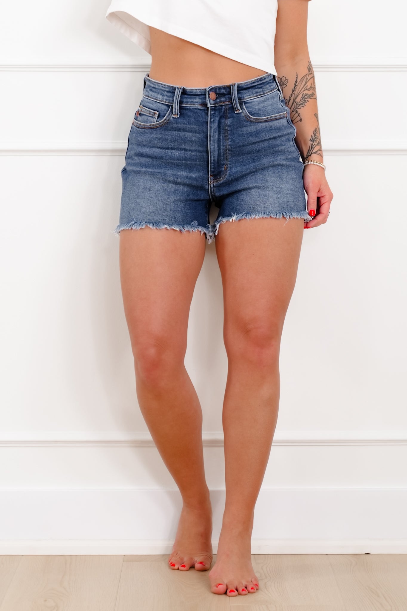 Judy Blue Dark Wash Slim Shorts