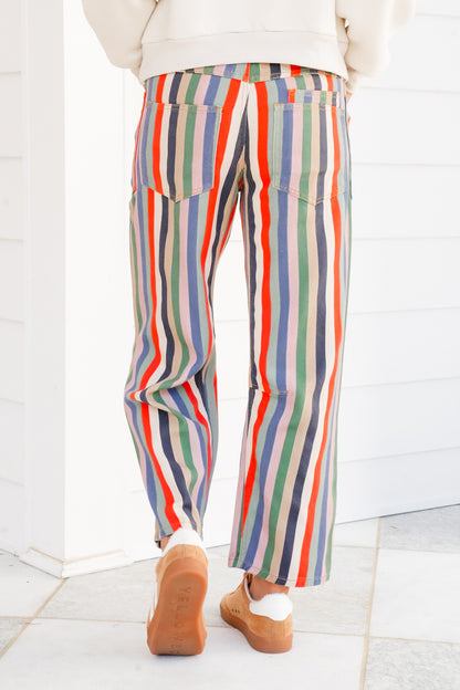 Vertical Stripe Relaxed Fit Pants