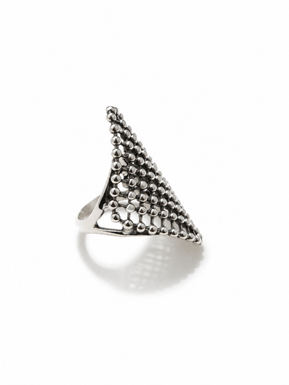 BOHO SOL Silver Mesh Ring