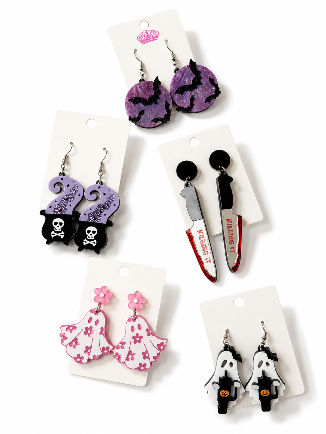 Halloween Acrylic Statement Dangle Earrings