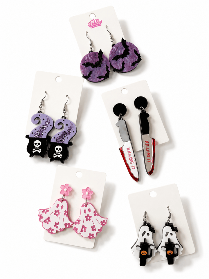 Halloween Acrylic Statement Dangle Earrings - Freckled Poppy