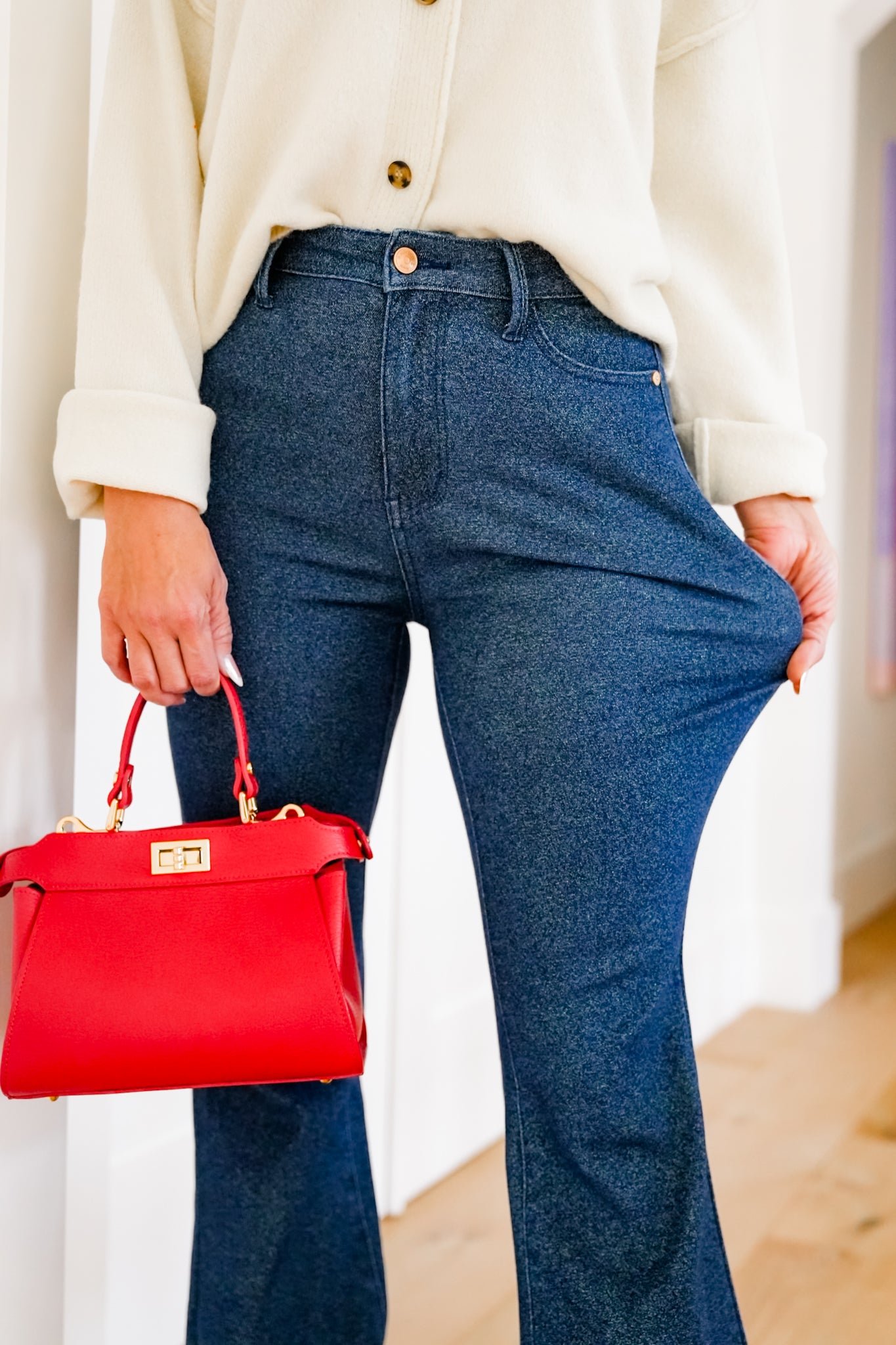 Judy Blue High Rise Dark Wash Sparkle Flare Jeans – Freckled Poppy