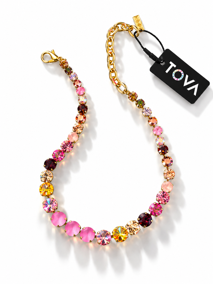 TOVA FP Launch Ima Necklace In Pink Chocolate Mix