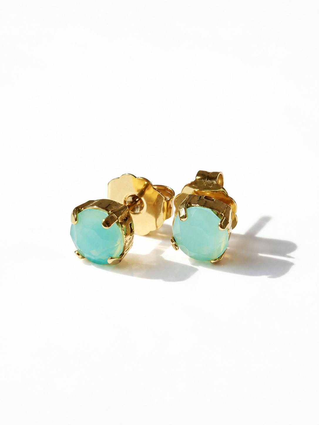 TOVA Oakland Studs Crystal Gold Plated Earrings