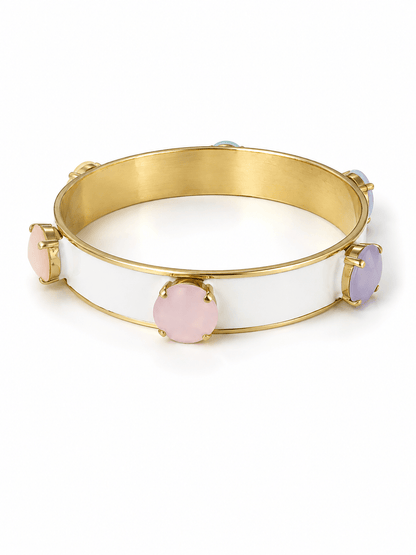 TOVA Keira Round Crystal Bangle - Freckled Poppy