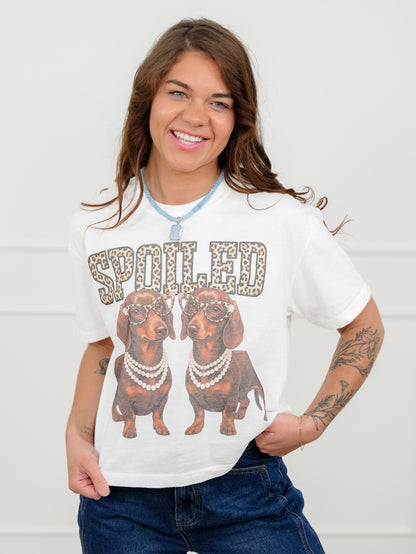 Plus/Reg Short Sleeve "Spoiled" Graphic Tee