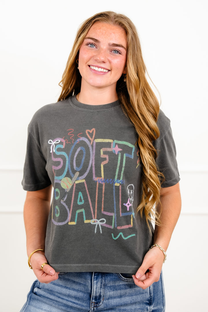 Plus/Reg Short Sleeve "Soft Ball" Graphic Tee