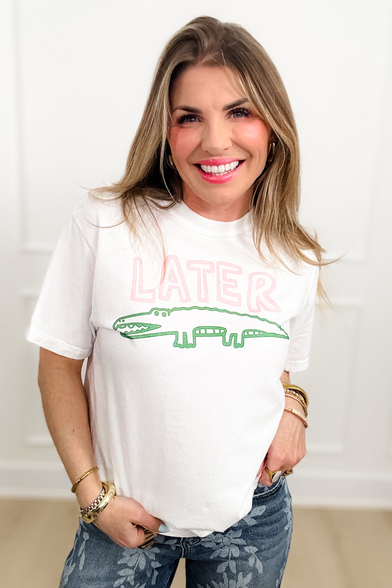 Plus/Reg Short Sleeve "Later Gator" Graphic Tee