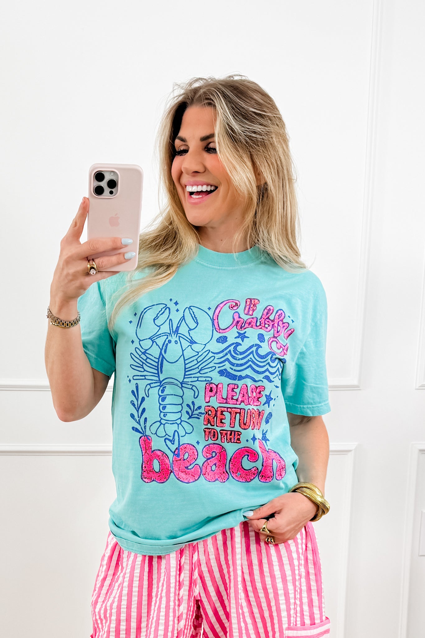 Plus/Reg Short Sleeve "If Crabby..." Graphic Tee