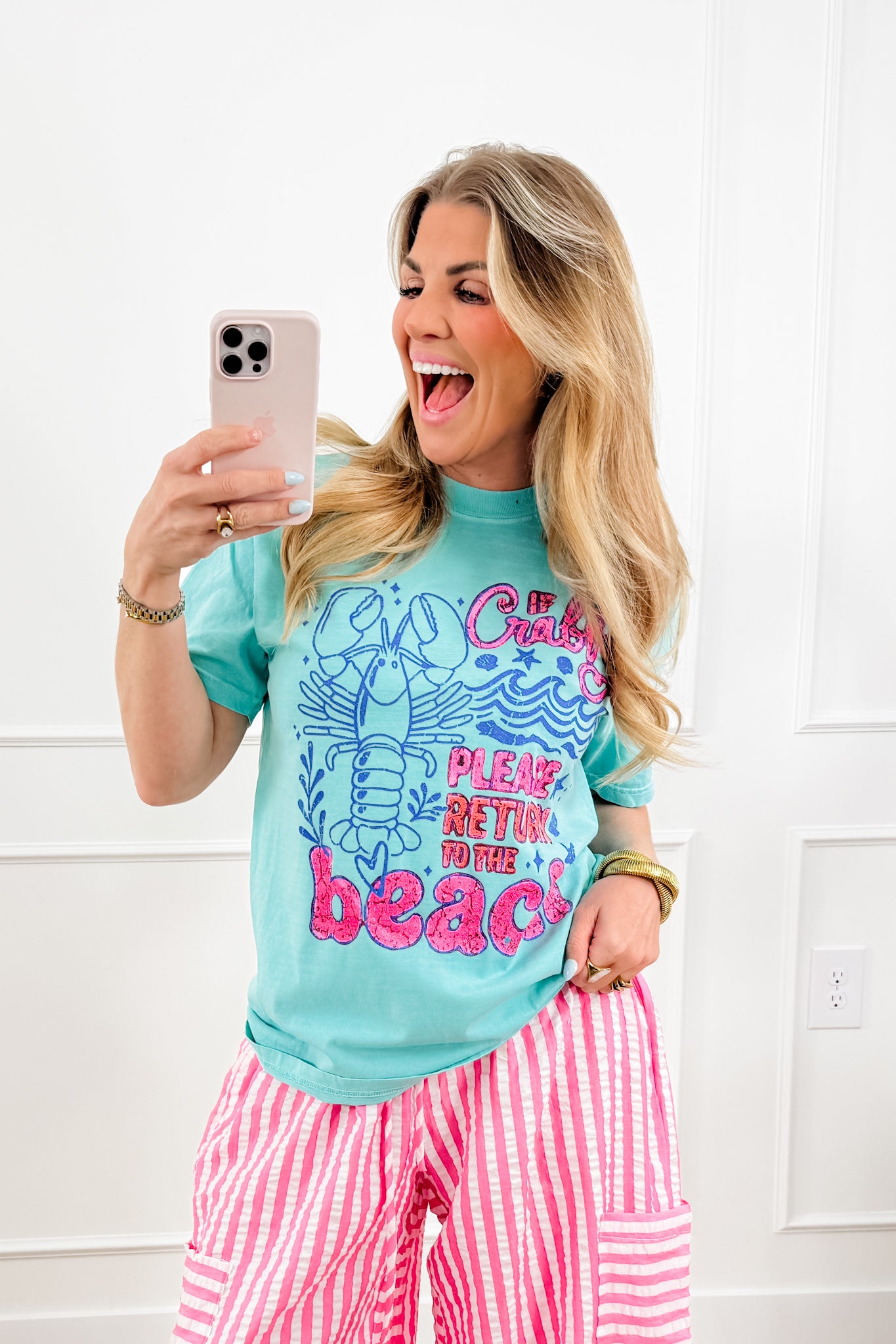 Plus/Reg Short Sleeve "If Crabby..." Graphic Tee