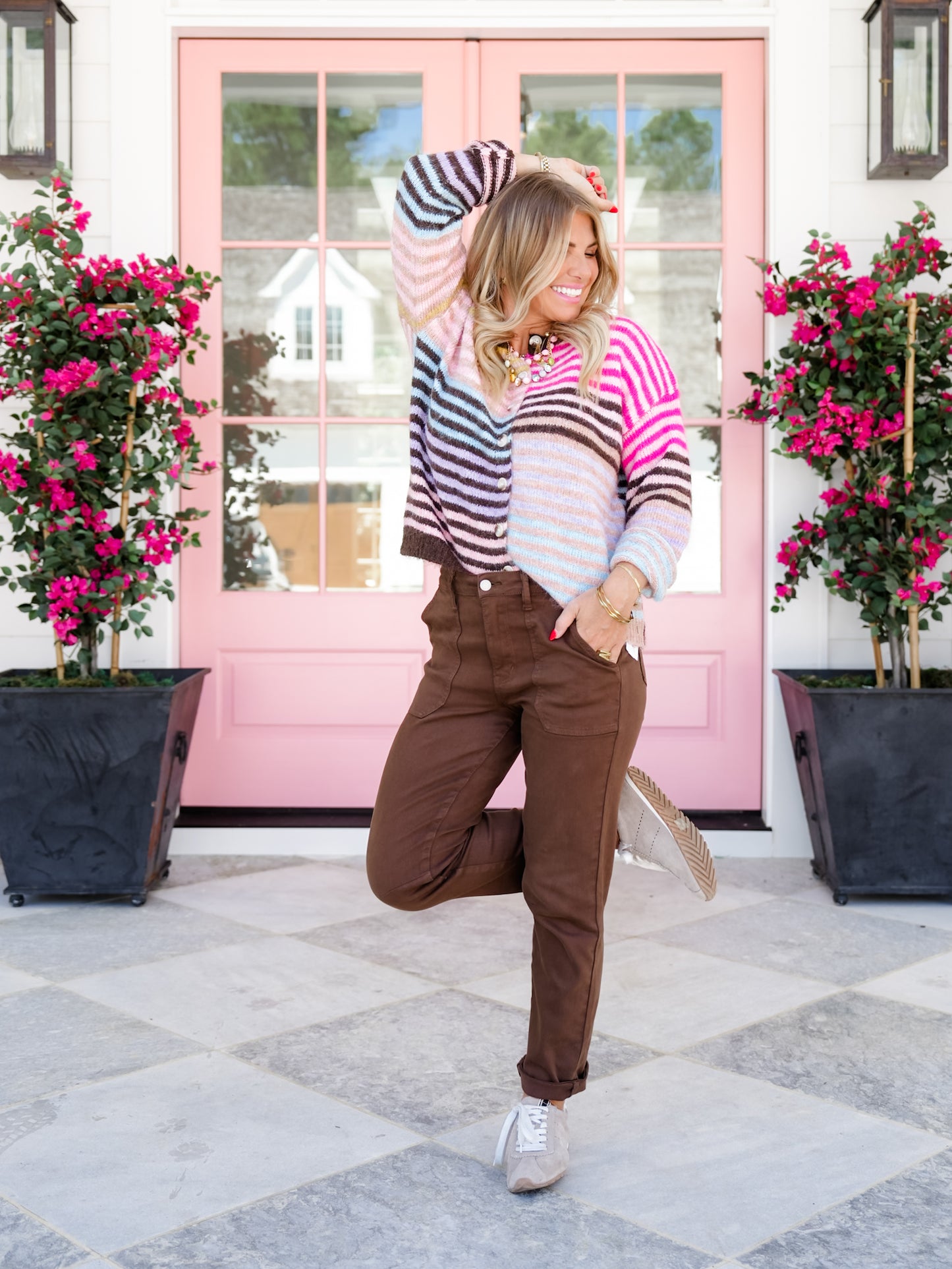 Judy Blue High Rise Mahogany Aurora Weekender Jeans With Knee Darts