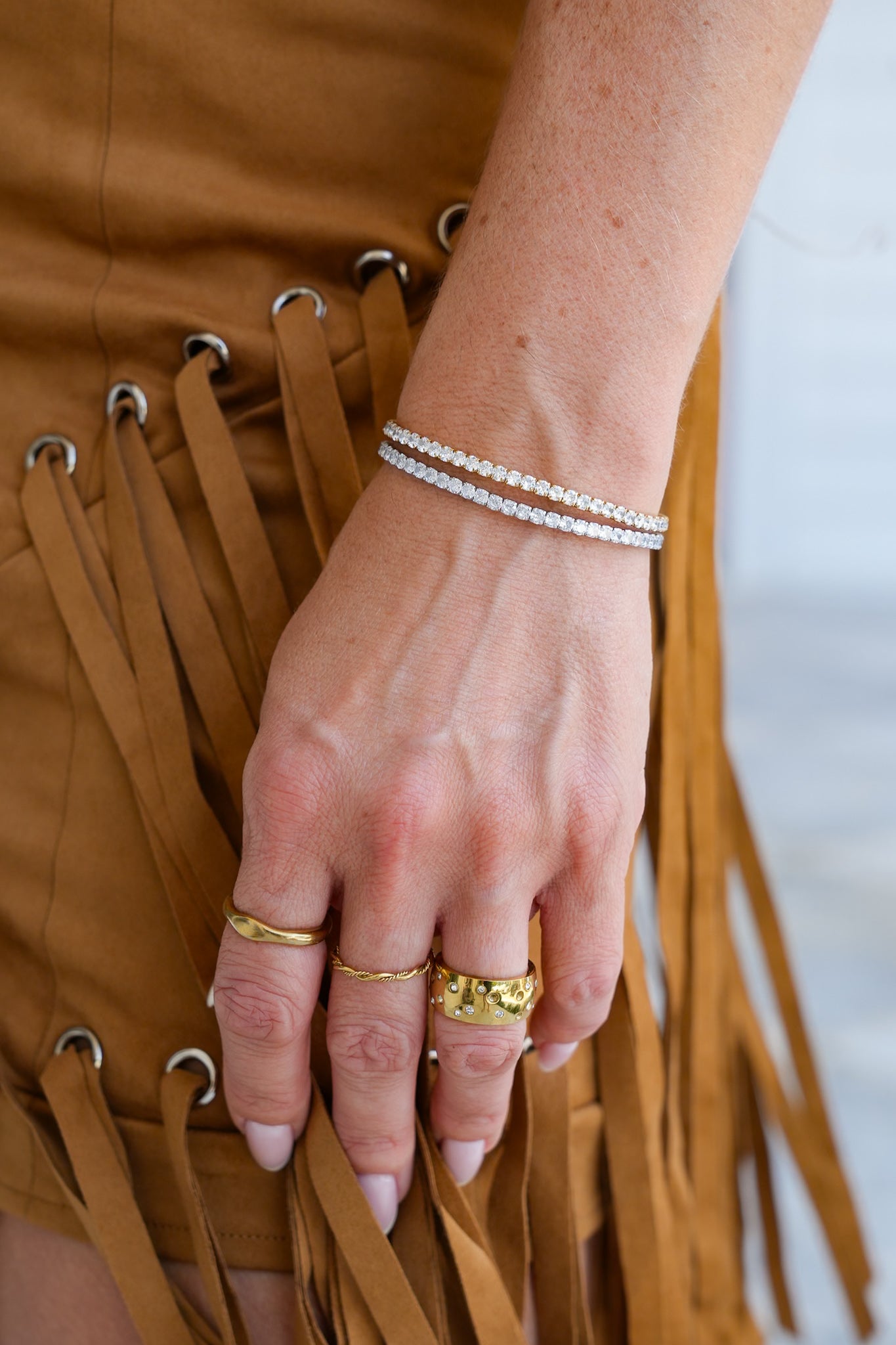 Chansutt Pearls Stretchy Tennis Bracelet