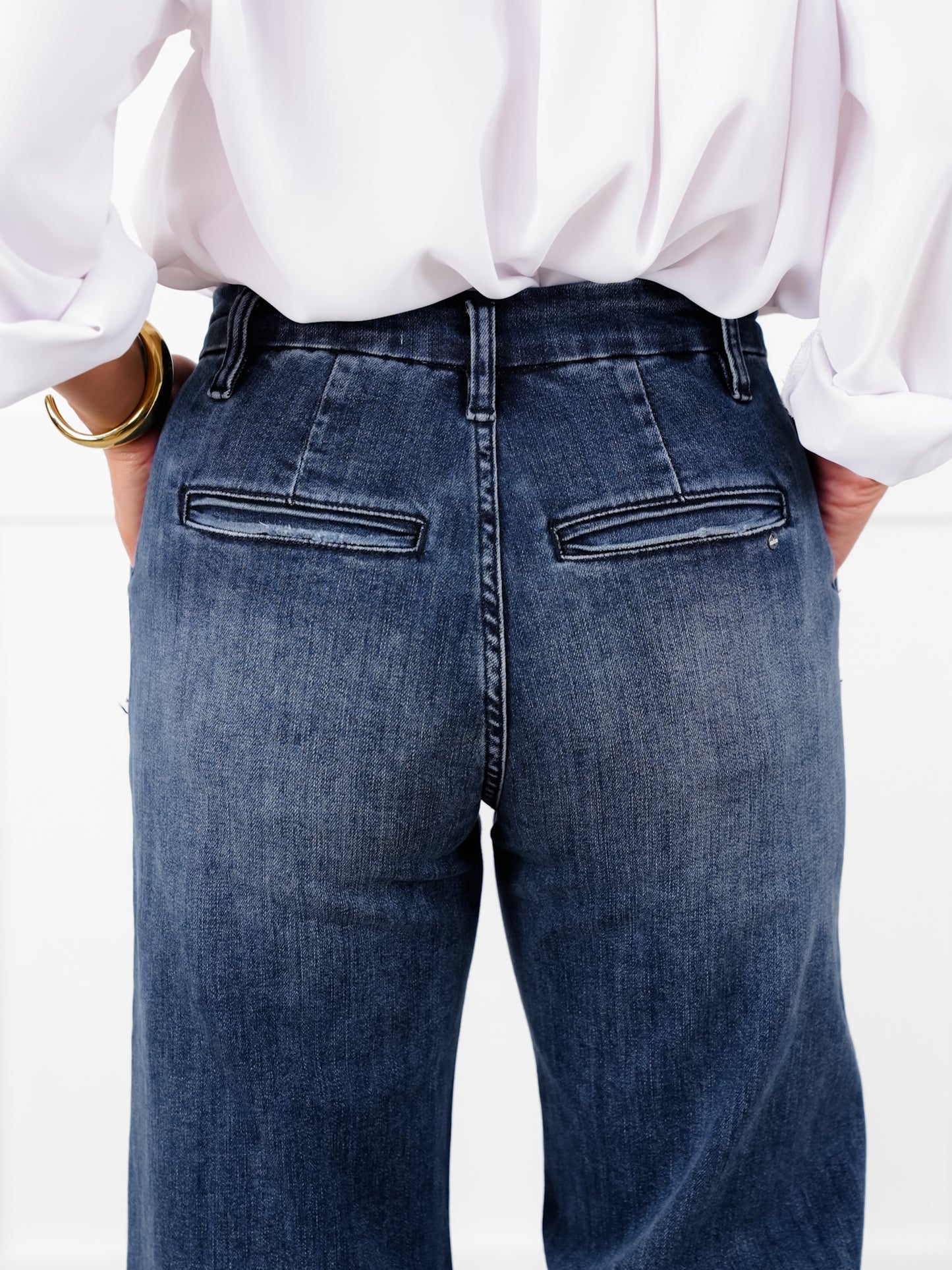 Mica High Rise Dark Wash Wide Leg Jeans