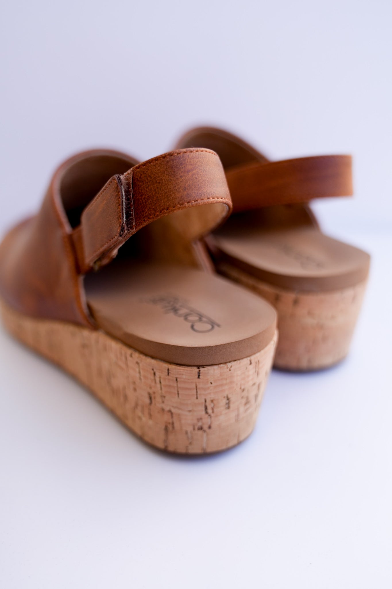 Corky's "Low Temps" Vegan Leather Wedge Clog Sandals with Ankle Strap