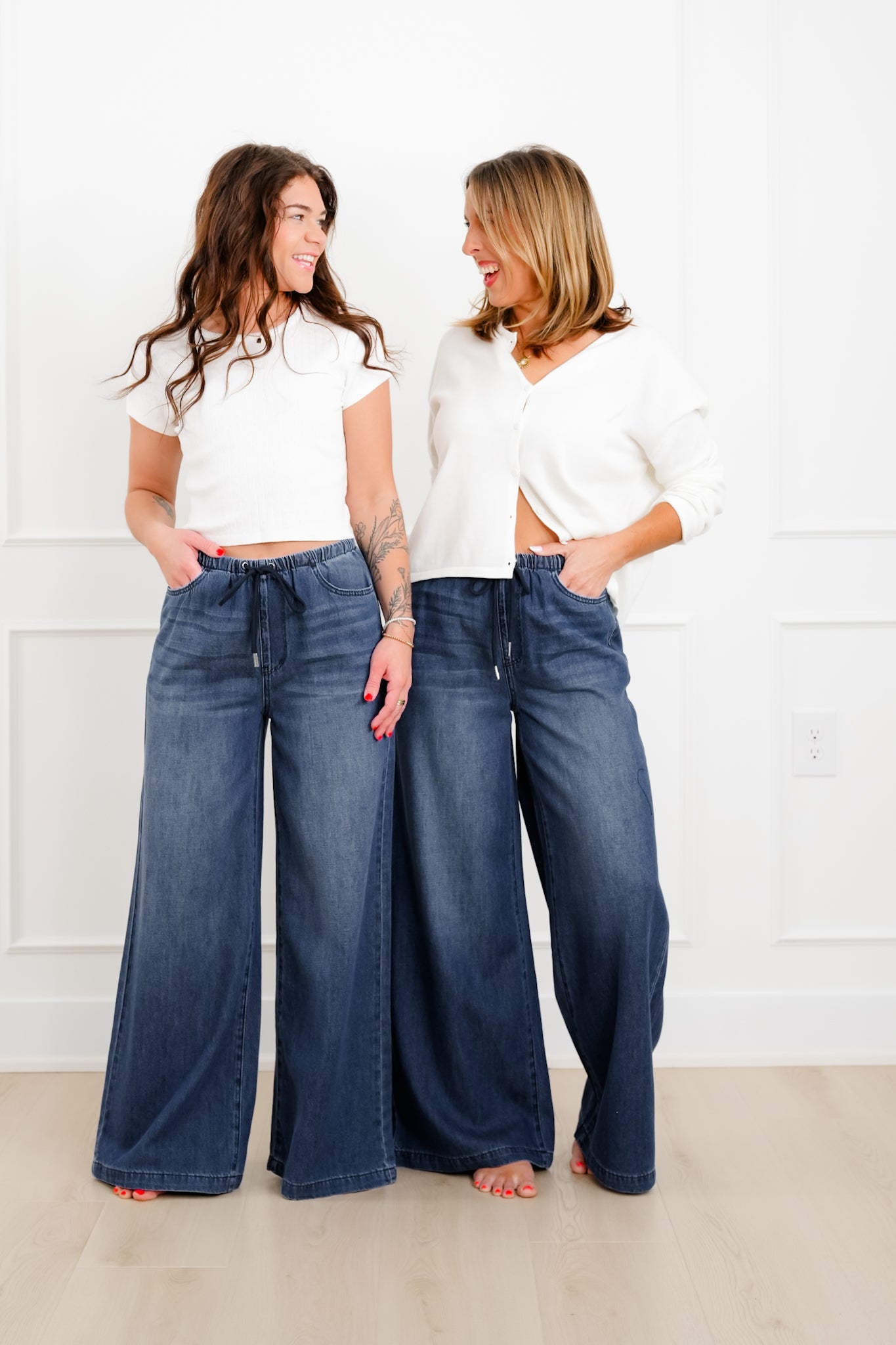 Judy Blue High Rise Dark Wash Palazzo Jeans