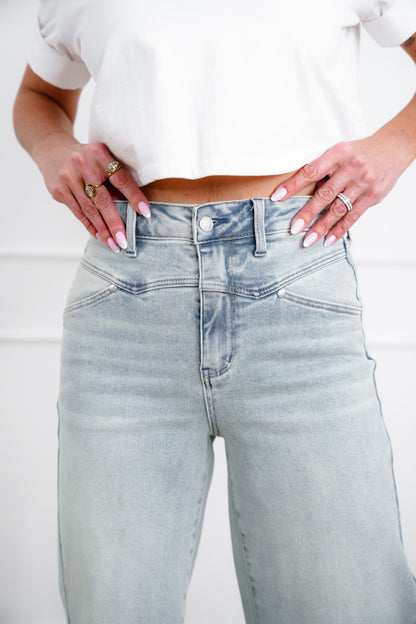 Judy Blue High Rise Medium Wash Column Straight Leg Jeans