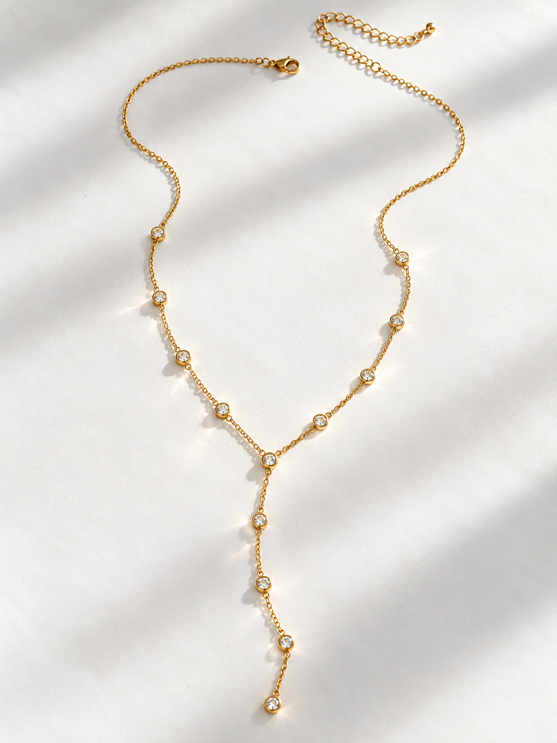The Camille Crystal Y-Drop Necklace