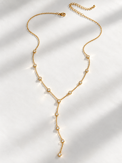 The Camille Crystal Y-Drop Necklace