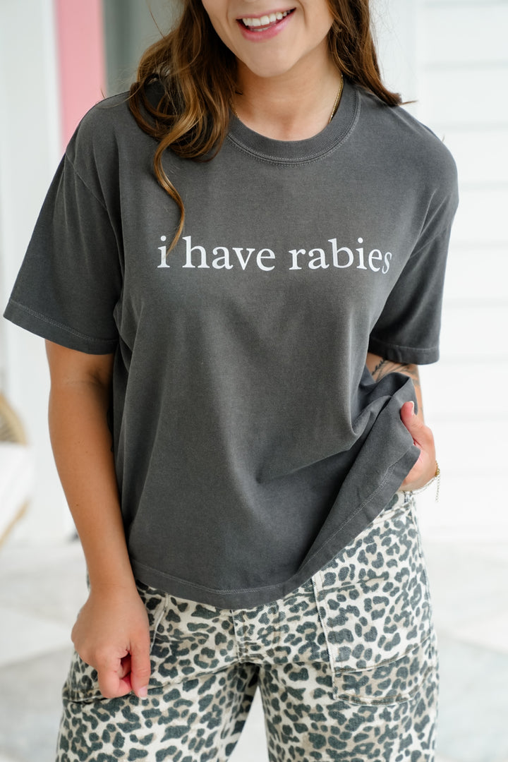 Plus/Reg Short Sleeve "I Have Rabies" Graphic Tee
