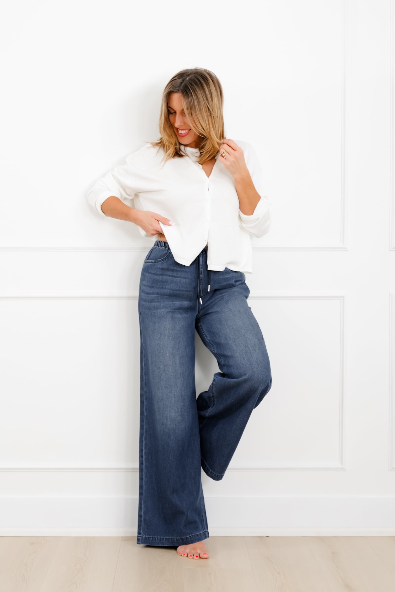 Judy Blue High Rise Dark Wash Palazzo Jeans