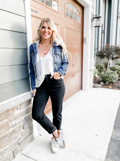 Judy Blue LBD Non-Distressed Black Boyfriend Jeans