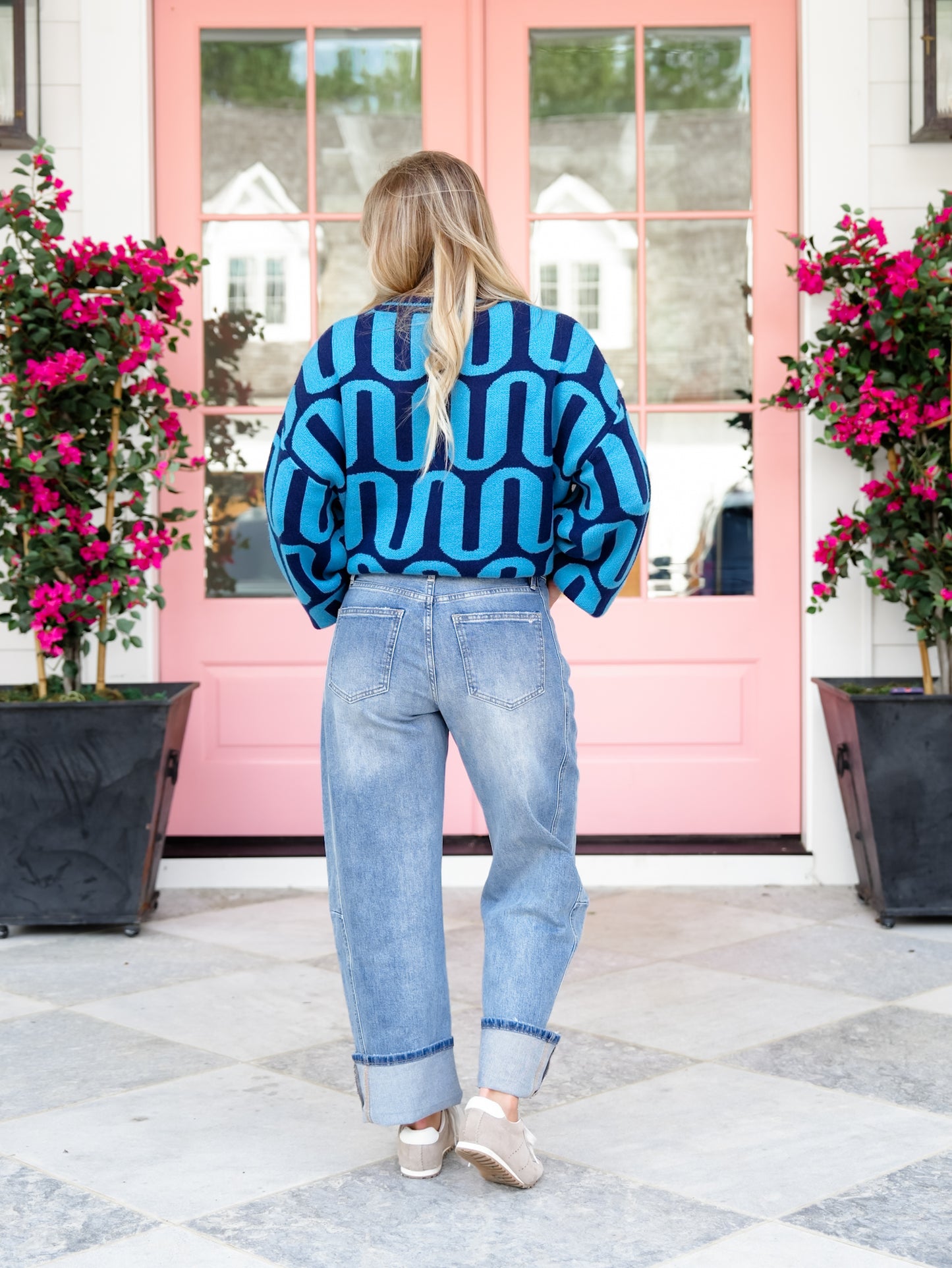 Restock! Mica The Trend Setter High Rise Light Wash Barrel Jean with Cuffed Hem