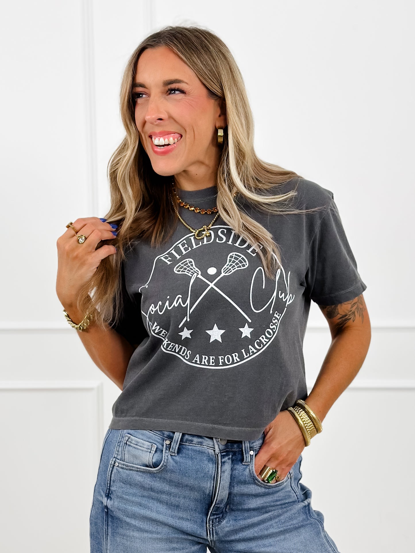 Plus/Reg Short Sleeve "Weekends Are For Lacrosse" Graphic Tee