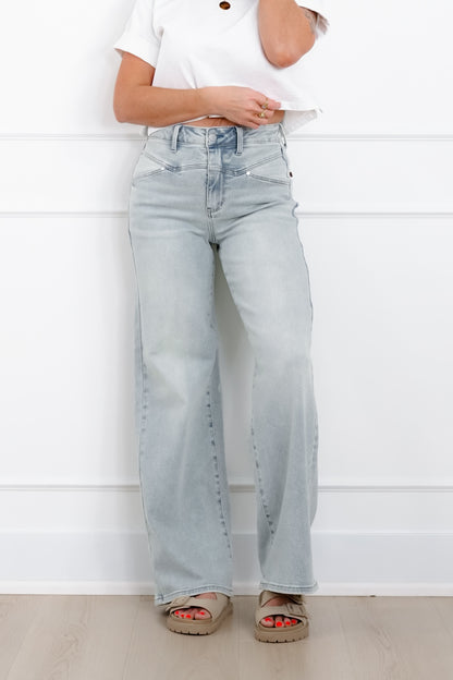 Judy Blue High Rise Medium Wash Column Straight Leg Jeans