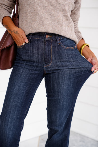 Judy Blue High Rise Dark Wash Straight Leg Jeans