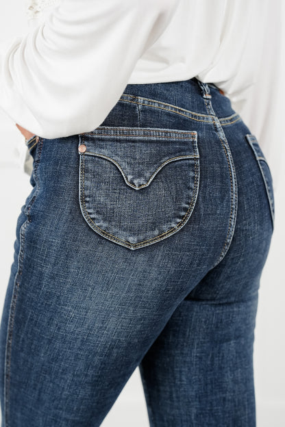 Restock! Judy Blue The Amelia Dark Wash Tummy Control Flare Jeans With Booty Lifting