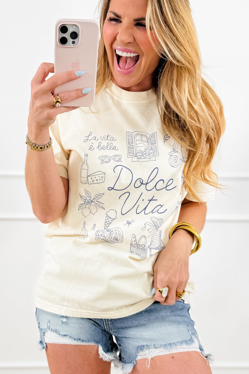 Plus/Reg Short Sleeve "Dolce Vita" Graphic Tee