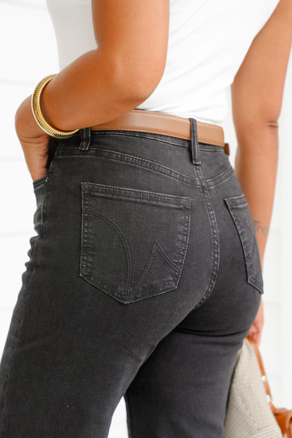 Mica High Rise Black Wide Leg Jeans