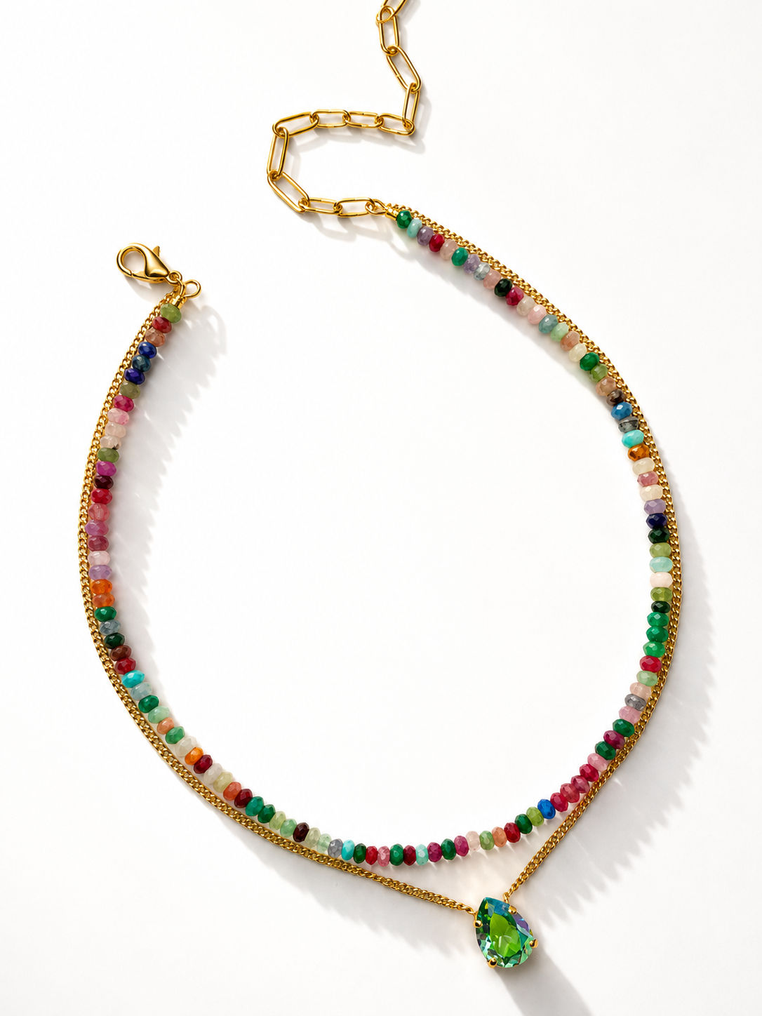 TOVA Tay Layered Beaded Pendant Necklace